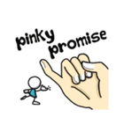 The life of small man and big hand（個別スタンプ：28）