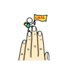 The life of small man and big hand（個別スタンプ：34）