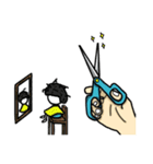 The life of small man and big hand（個別スタンプ：39）