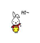 a rabbit with overalls（個別スタンプ：1）