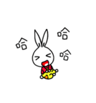 a rabbit with overalls（個別スタンプ：6）