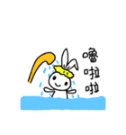 a rabbit with overalls（個別スタンプ：8）