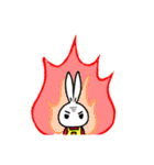 a rabbit with overalls（個別スタンプ：14）