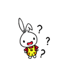 a rabbit with overalls（個別スタンプ：15）