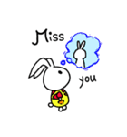 a rabbit with overalls（個別スタンプ：16）
