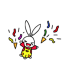 a rabbit with overalls（個別スタンプ：17）