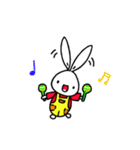 a rabbit with overalls（個別スタンプ：18）