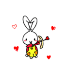 a rabbit with overalls（個別スタンプ：20）