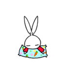 a rabbit with overalls（個別スタンプ：35）
