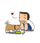 a dog person (boy version)（個別スタンプ：7）