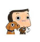 a dog person (boy version)（個別スタンプ：13）