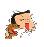 a dog person (boy version)（個別スタンプ：14）