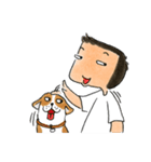 a dog person (boy version)（個別スタンプ：18）