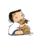 a dog person (boy version)（個別スタンプ：27）