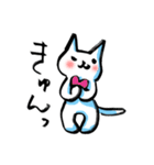 筆ペンねこ【リアクション編】（個別スタンプ：1）