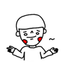 Naive white eyes（個別スタンプ：6）