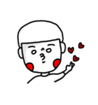 Naive white eyes（個別スタンプ：14）