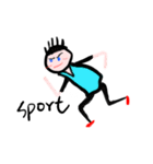 Five-strand-hair man's daily life（個別スタンプ：1）