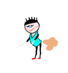 Five-strand-hair man's daily life（個別スタンプ：2）