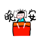 Five-strand-hair man's daily life（個別スタンプ：4）