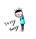 Five-strand-hair man's daily life（個別スタンプ：6）