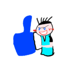 Five-strand-hair man's daily life（個別スタンプ：13）