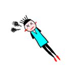 Five-strand-hair man's daily life（個別スタンプ：20）