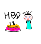 Five-strand-hair man's daily life（個別スタンプ：31）