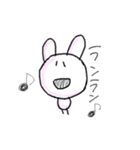 目が点。うさぎ（個別スタンプ：1）