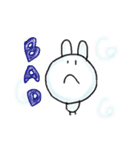 目が点。うさぎ（個別スタンプ：14）