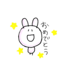 目が点。うさぎ（個別スタンプ：35）