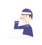 Knit hat boy（個別スタンプ：35）