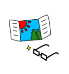 眼鏡のスタンプ（個別スタンプ：14）