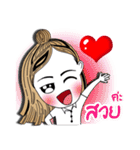 Girl Student Story（個別スタンプ：22）