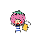 Funny Strawberry（個別スタンプ：1）