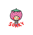 Funny Strawberry（個別スタンプ：8）