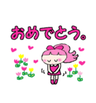 ピンクの好きなかわいい女の子♡3（個別スタンプ：17）