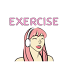 Fitness Girls Ver.ENG（個別スタンプ：7）