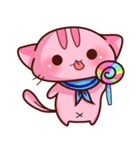 ぴんくねこ ゆーにゃんにゃん（個別スタンプ：3）