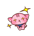 ぴんくねこ ゆーにゃんにゃん（個別スタンプ：5）