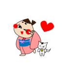 着物のまきちゃん（個別スタンプ：1）
