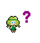 パクチー娘3(ドット編)（個別スタンプ：8）