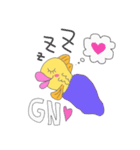 お洒落なおさかなちゃん♡（個別スタンプ：3）