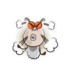 Fluffy-white Sheep with Enthusiastic Act（個別スタンプ：10）