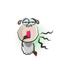 Fluffy-white Sheep with Enthusiastic Act（個別スタンプ：16）