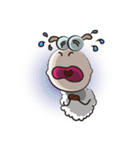 Very Funny Fluffy-white Sheep Fastidious（個別スタンプ：1）