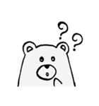 Bear White Black（個別スタンプ：3）