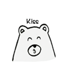 Bear White Black（個別スタンプ：11）