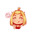 Orange fruits Girl（個別スタンプ：6）