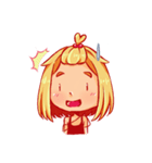 Orange fruits Girl（個別スタンプ：19）